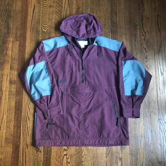 Vintage 90s Columbia 1/2 Zip Pull Over/Windbreaker Jacket 🍇